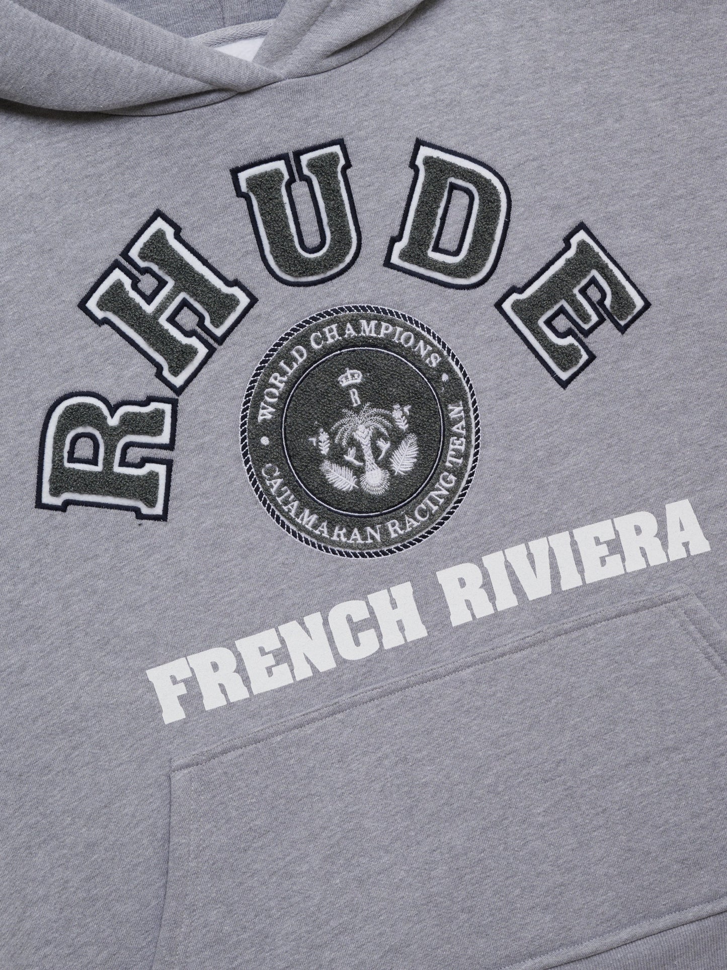 RHUDE FRENCH RIVIERA PATCH HOODIE