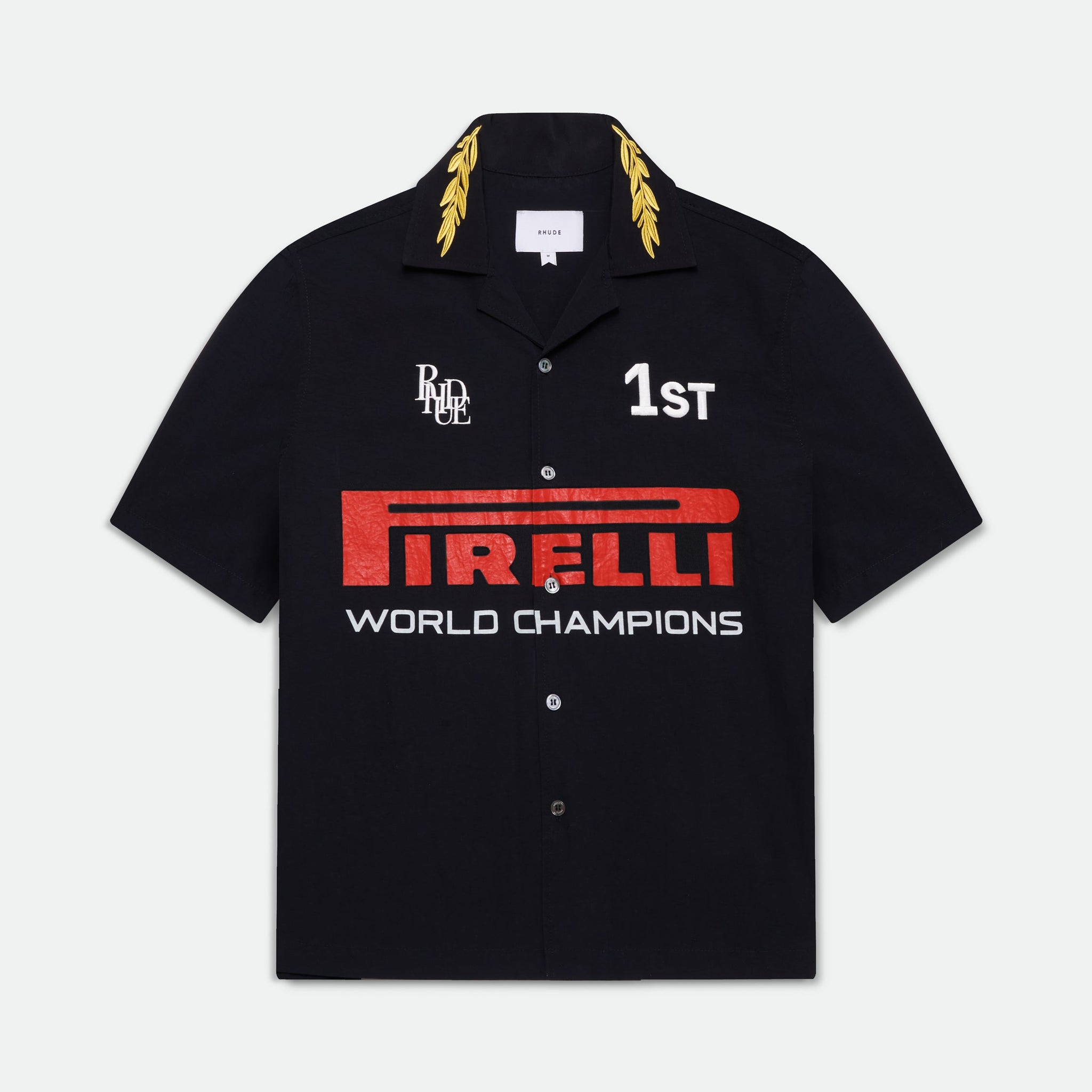 RHUDE CHAMPIONS BUTTON-UP SHIRT