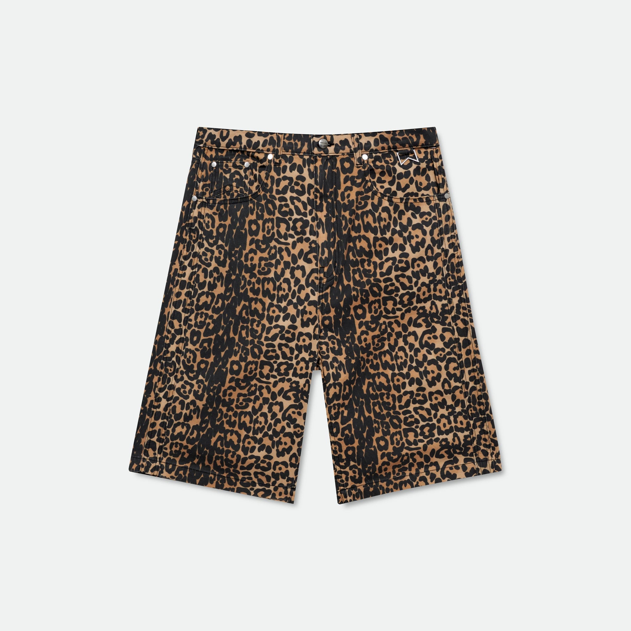 LEOPARD TRAXEDO BAGGY SHORT