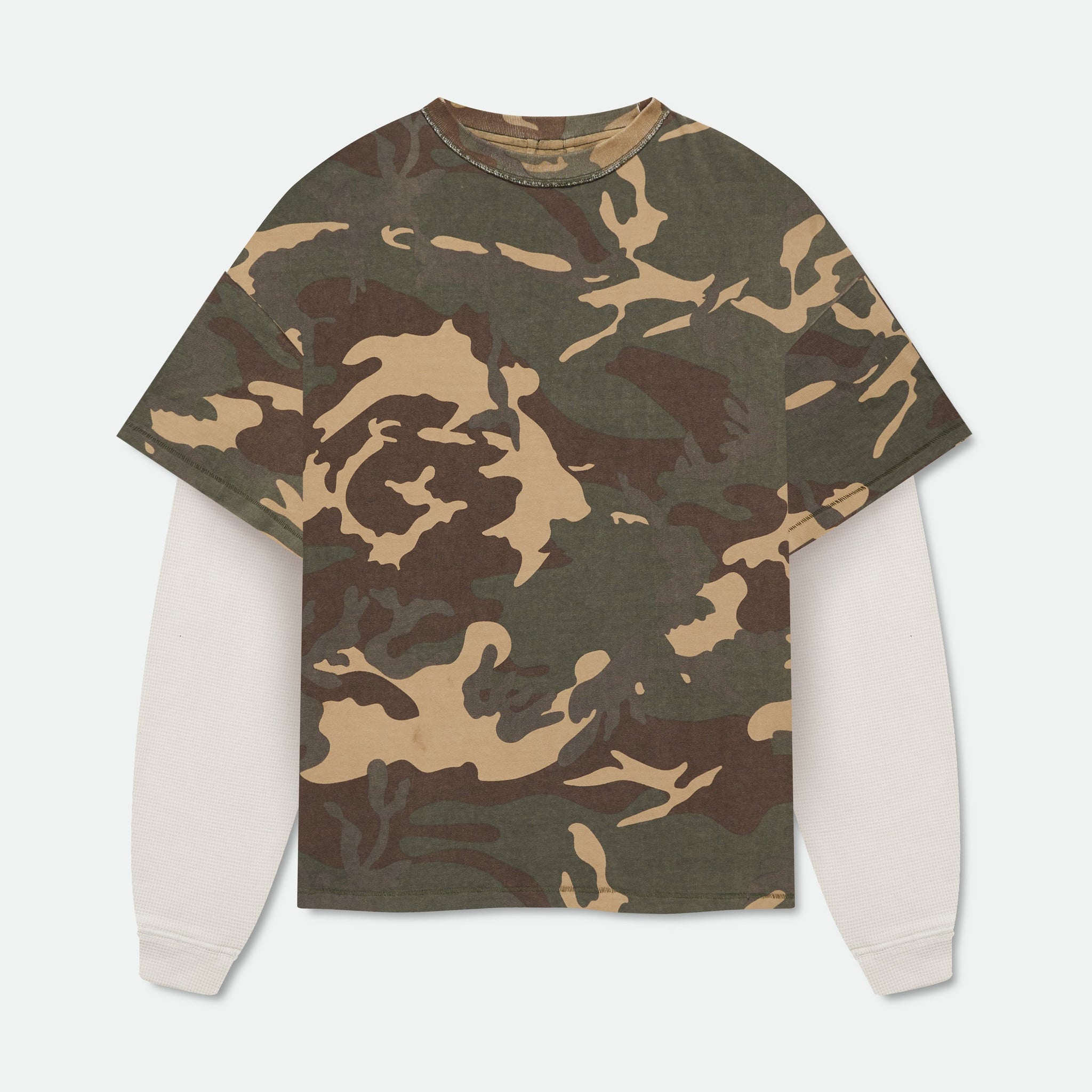 CAMO DOUBLE-LAYERED TEE