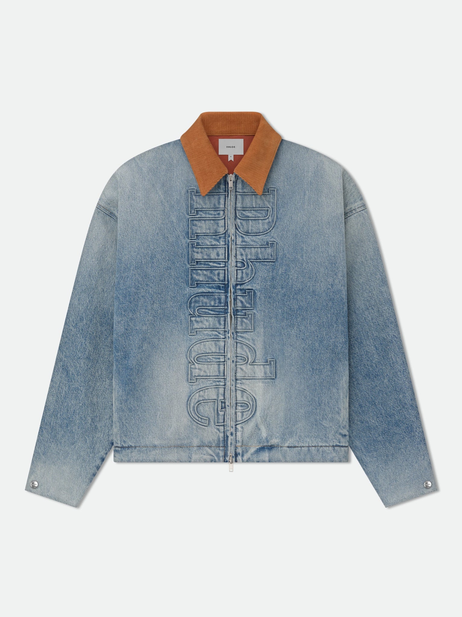 DENIM LOGO CORD COLLAR WORK JACKET