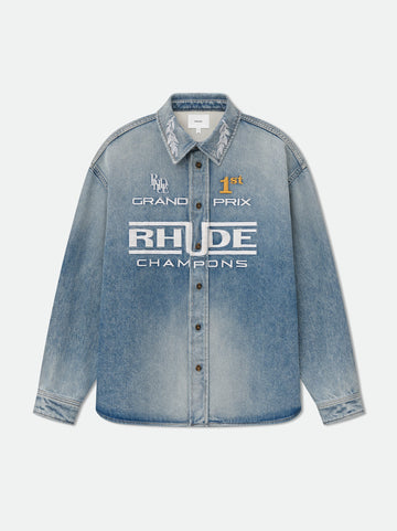 TIRE DENIM OVERSHIRT
