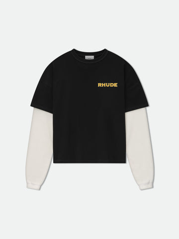 RHUDE STEEL DOUBLE-LAYERED TEE